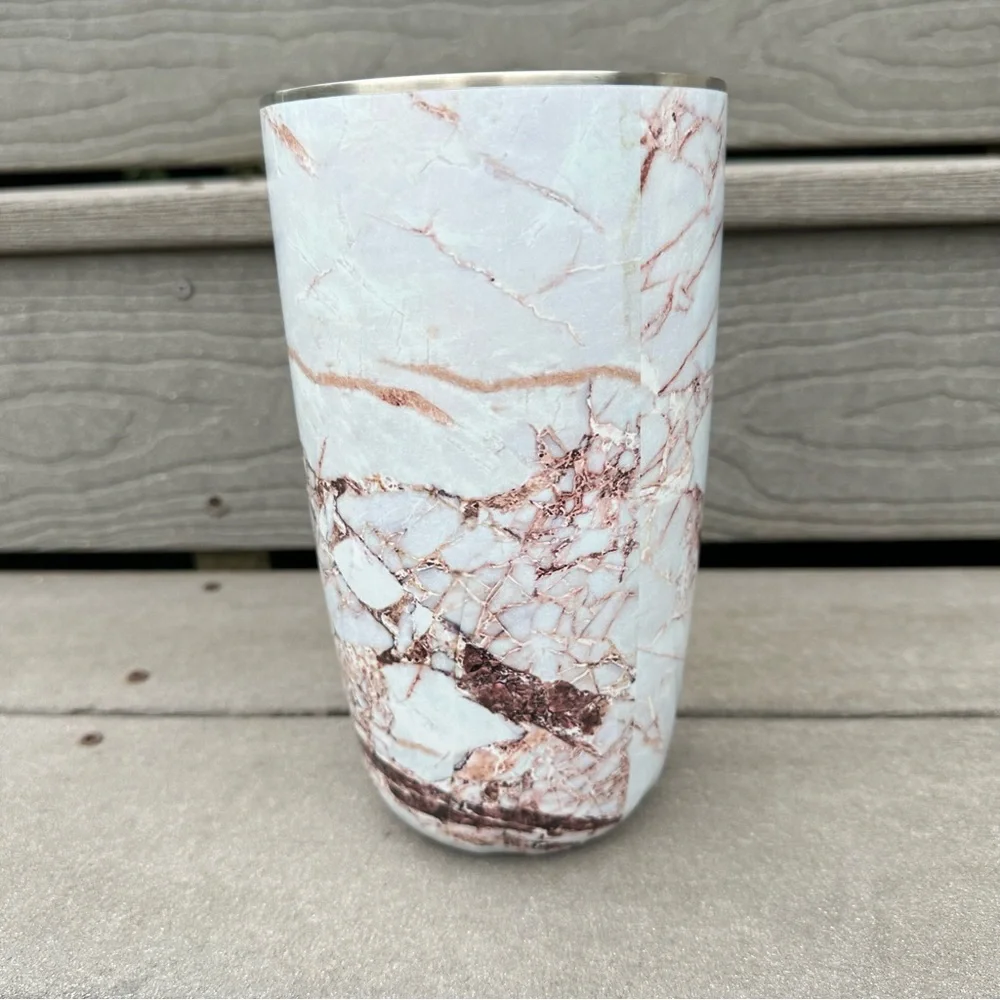 S'well Stainless Steel Wine Chiller Calacatta Marble Print | Drink Bottle Holder